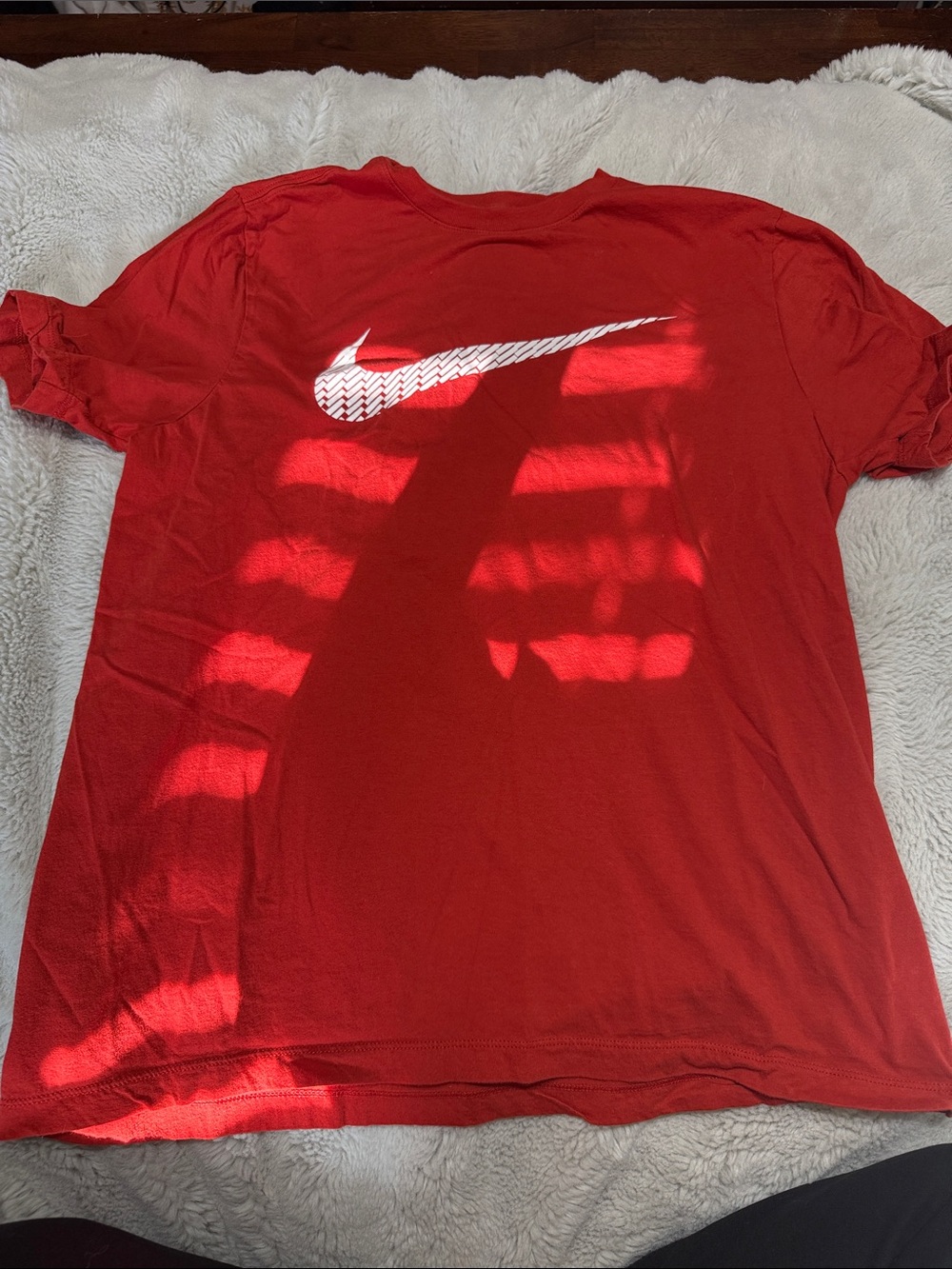 Nike Red Short-Sleeve Graphic Swoosh Tee